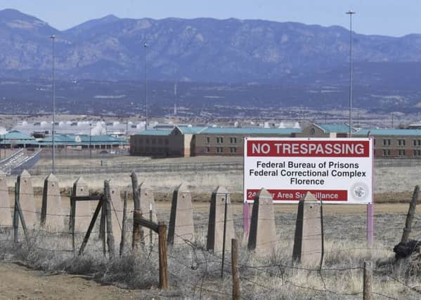 The Rocky Mountains can be seen in the distance behind the Federal Correctional Complex near Florence, Colo. Within the complex is Supermax, where Mexican drug kingpin Joaquin "El Chapo" Guzman will be serving his prison sentence