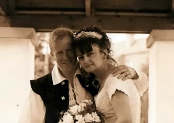 Douglas Cassells with his late wife Rachel Cassells. Mrs. Cassells died on April 2, 2015, after a bus collided with her at her place of work. Picture: SWNS