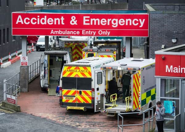 The Scottish Government has set the target of having 95 per cent of A&E patients seen within four hours. Picture: John Devlin