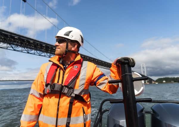 Project manager Robbie Ryan views the Forth Road Bridge where Spencer Group has carried out complex repair works. Picture: Spencer Group