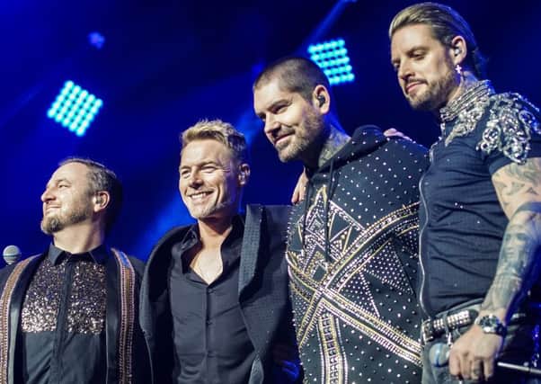 Keith Duffy, Shane Lynch, Mickey Graham and Ronan Keating of Boyzone. Picture: REX/Shutterstock