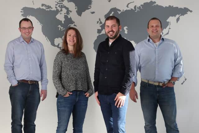 From left: Money Dashboard's Max Thomas, Jossie Ellis, Steve Tigar and Tim Shields. Picture: Stewart Attwood