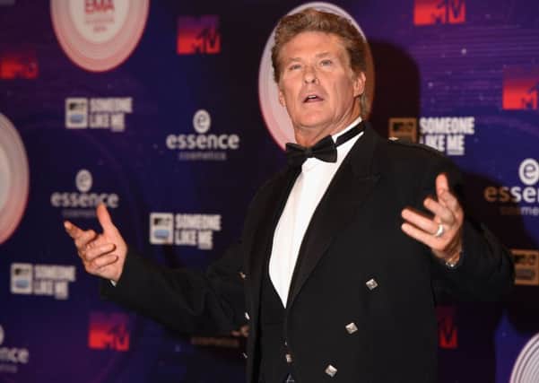 David Hasselhoff at the MTV EMA's 2014 at The Hydro in Glasgow. Picture: Ian Gavan/Getty Images for MTV.