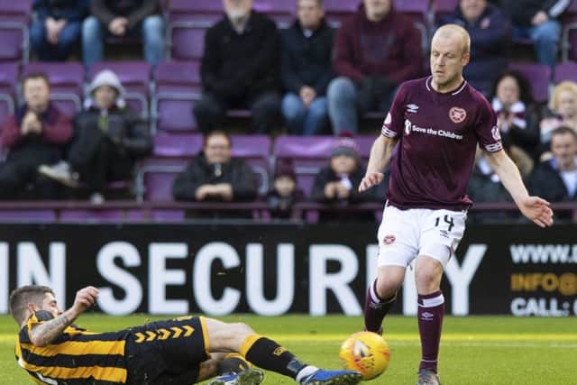 Hearts attacker Steven Naismith is out of contract at the end of the season. Picture: SNS