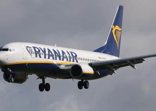 The Ryanair flight was diverted.  Picture: Press Association