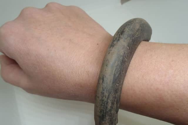 Part of the Brone Age bangle found at Carnoustie. PIC: GUARD Archaeology.