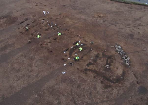The remains of the largest Neolithic hall found in Britain, which was were discovered in Carnoustie, Angus. PIC: GUARD Archaeology.