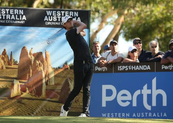 Big-hitting Belgian is among four players sharing the lead after two rounds in the ISPS Handa World Super 6 Perth event. Picture: Getty Images