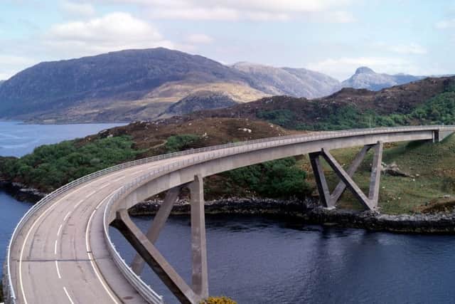The Kylesku Bridge in Sutherland has now officially  been renamed in Gaelic and will be known as Drochaid a' Chaolais Chumhaing. PIC: HES.