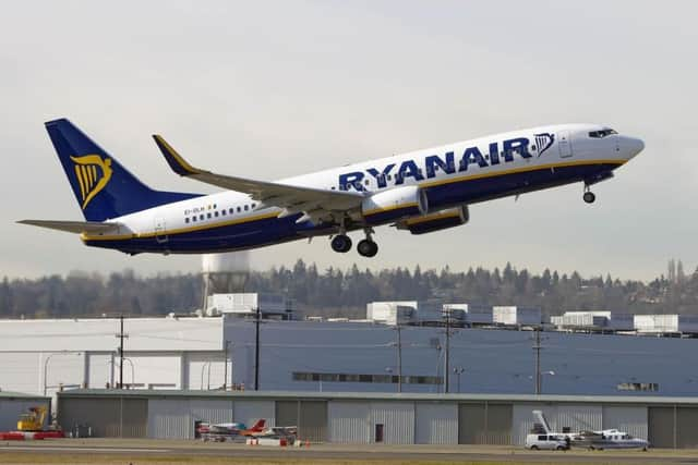 There are three 'window' seats on every Ryanair plane which do not have a window. Picture: TSPL