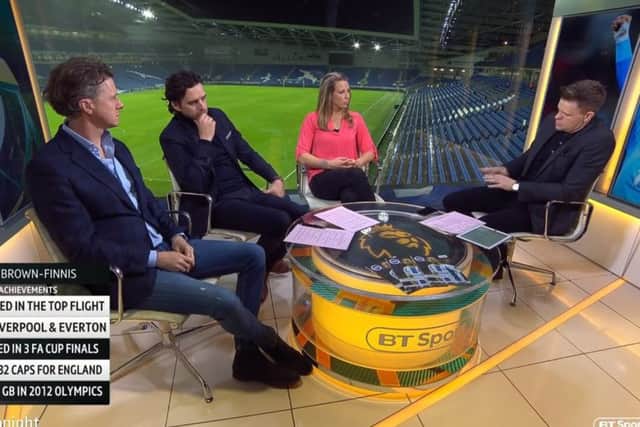Rachel Brown-Finnis on BT Sport.