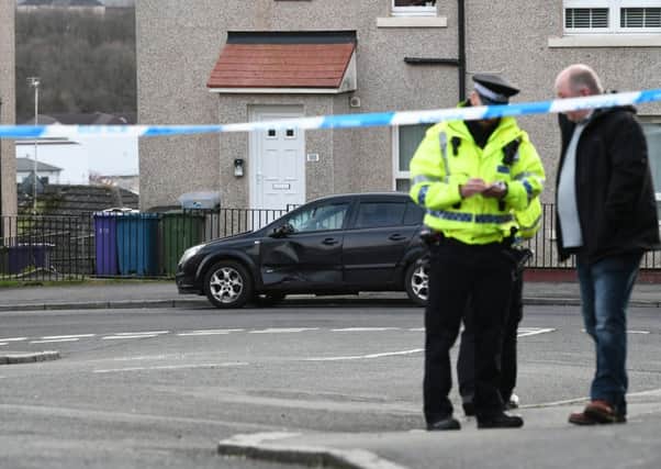 Cops raced to the scene on Dykemuir Street in the city's Springburn area after the alarm was raised around 11.15am on Saturday morning. Picture: John Devlin