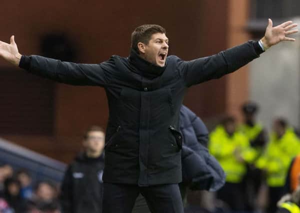 Rangers Manager Steven Gerrard was frustrated after his side's draw. Pic: SNS/Alan Harvey