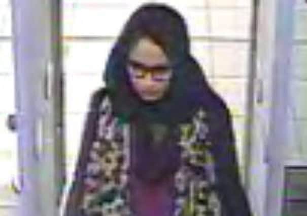 This video grab taken from CCTV shows Shamima Begum. Picture: AFP/Getty Images