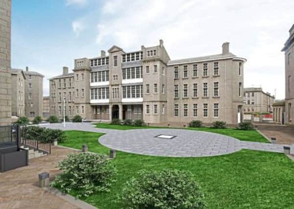 An artist's impression of the planned Scotsman Hotel at the historic Woolmanhill Hospital site in Aberdeen. Image: Contributed