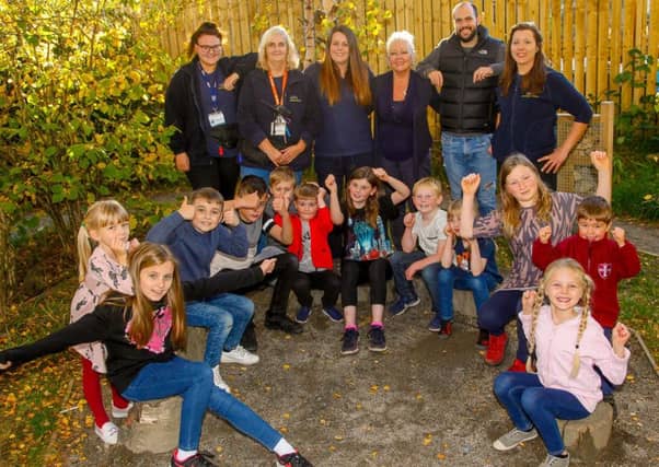 Staff and service users at The Link in Loanhead, pictured last October.