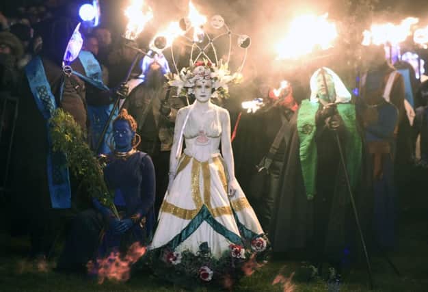 Pagans celebrate at the Beltane Festival in Edinburgh.
Picture: Jane Barlow 2016