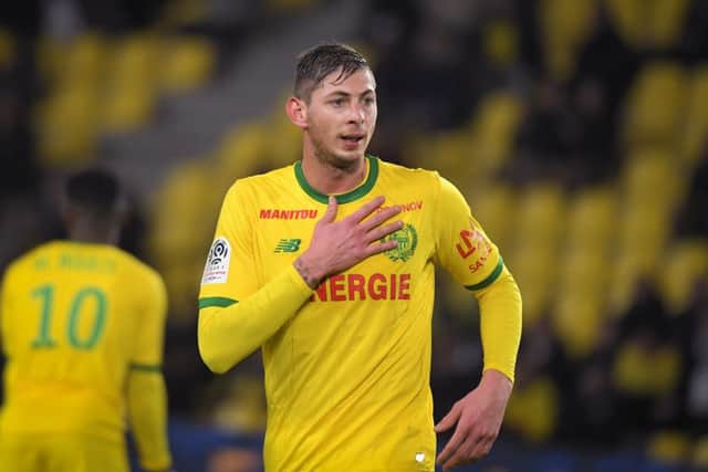 Emiliano Sala in action for Nantes against Montpellier in January 2019. Picture: AFP/Getty Images