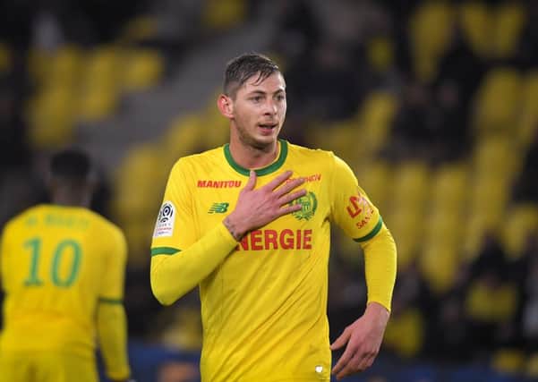 Emiliano Sala in action for Nantes against Montpellier in January 2019. Picture: AFP/Getty Images