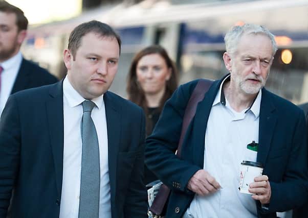 Labour leader Jeremy Corbyn with MP Ian Murray. Picture: John Devlin