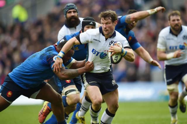 Peter Horne made a fine impression at stand-off for Scotland against France  three years ago