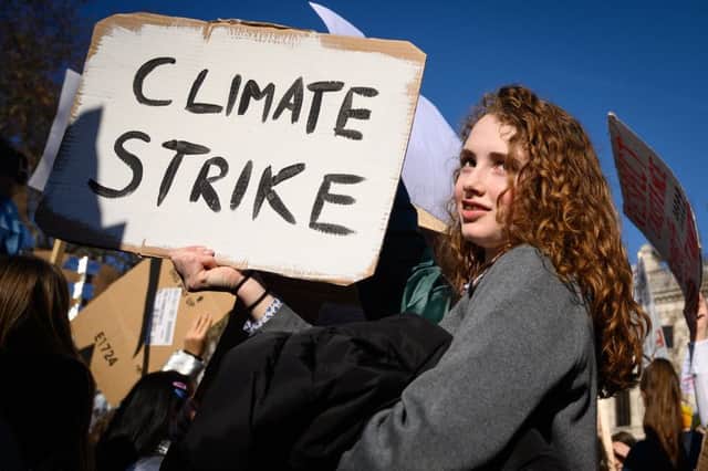 Thousands of UK pupils staged a 'climate strike' last week to demand more urgent action is taken on global warming. Picture: Leon Neal