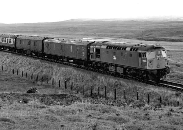 A train on the Kyle of Lochalsh to Dingwall railway line in October 1970. Picture: Hamish Campbell/TSPL
