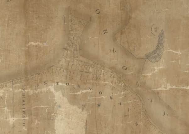 Chapman's 1800 Plan of Stornoway Bayhead is the earliest surviving map of the town and has now been saved by conservators at National Library of Scotland. PIC: NLS/Western Isles Libraries.