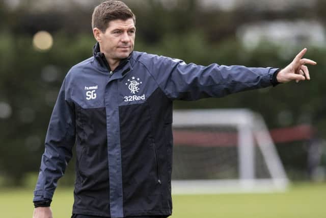 Rangers manager Steven Gerrard supervises training. Picture: Craig Williamson/SNS