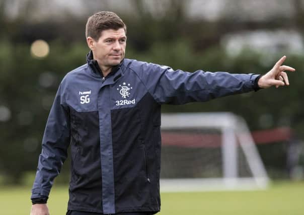 Rangers manager Steven Gerrard supervises training. Picture: Craig Williamson/SNS