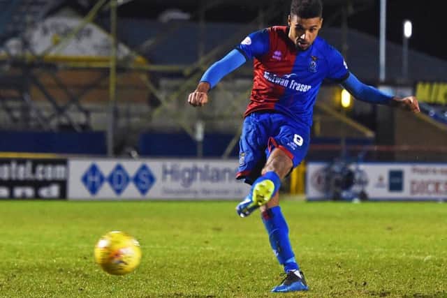 Nathan Austin converts from the spot to book Inverness Caley Thistle's place in the Scottish Cup quarter-finals. Picture: SNS