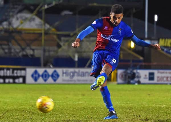 Nathan Austin converts from the spot to book Inverness Caley Thistle's place in the Scottish Cup quarter-finals. Picture: SNS