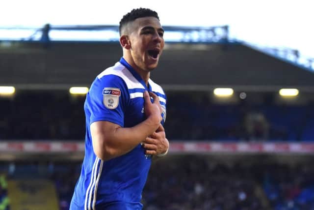 Che Adams of Birmingham City celebrates after scoring against Nottingham Forest. Picture: Getty Images