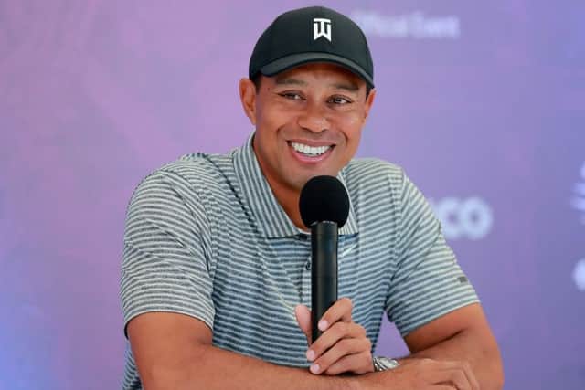 Tiger Woods speaks ahead of the World Golf Championship event in Mexico. Picture: Hector Vivas/Getty Images