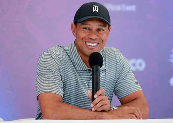 Tiger Woods speaks ahead of the World Golf Championship event in Mexico. Picture: Hector Vivas/Getty Images