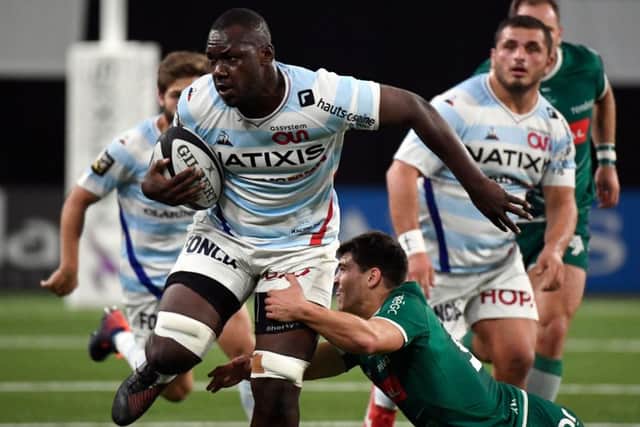 Scotland will have to contain Racing 92's powerful forward Jordan Joseph in Friday's U20 international. Picture: AFP/Getty Images