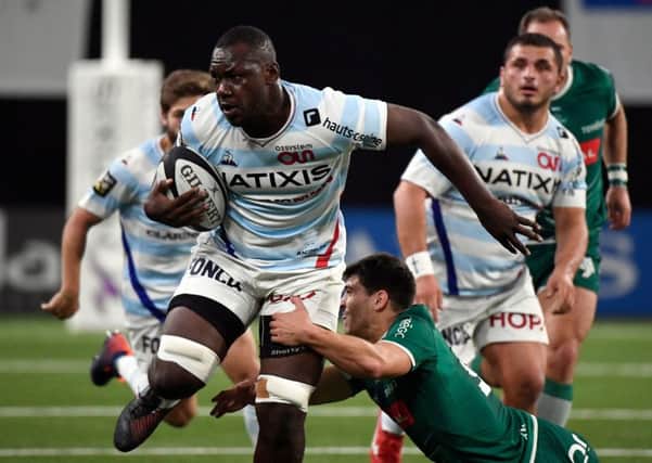 Scotland will have to contain Racing 92's powerful forward Jordan Joseph in Friday's U20 international. Picture: AFP/Getty Images