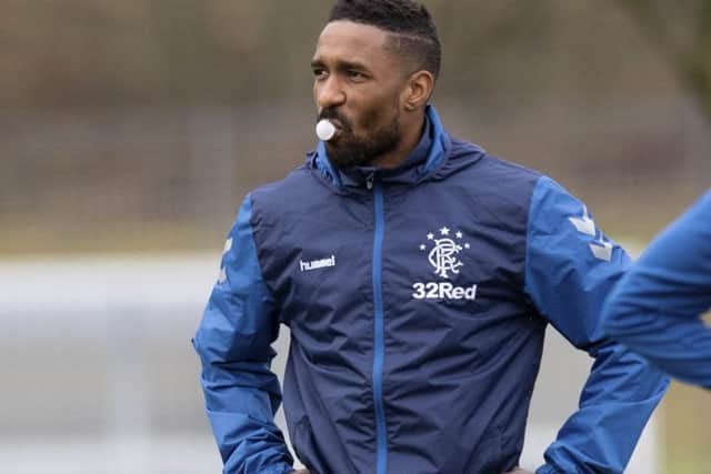 Rangers' Jermain Defoe trains ahead of the Scottish Cup replay against Kilmarnock. Picture: SNS
