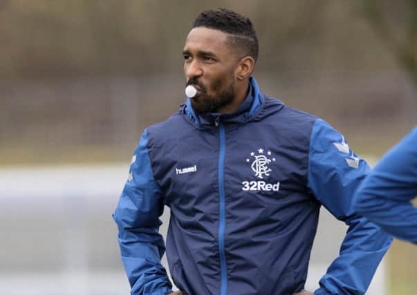 Rangers' Jermain Defoe trains ahead of the Scottish Cup replay against Kilmarnock. Picture: SNS