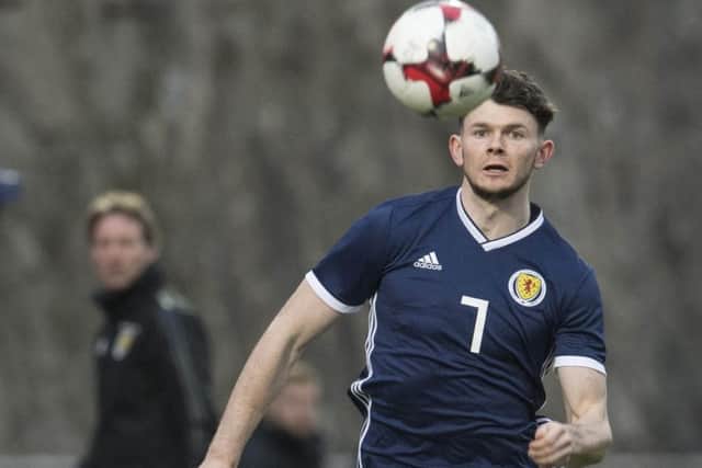 Celtic loanee Oli Burke in action for Scotland U21s. Picture: Craig Foy/SNS