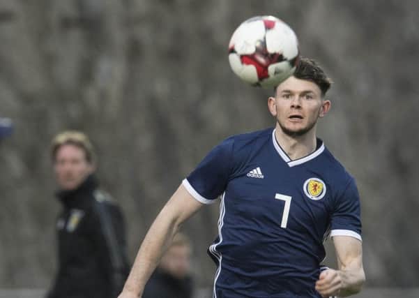 Celtic loanee Oli Burke in action for Scotland U21s. Picture: Craig Foy/SNS
