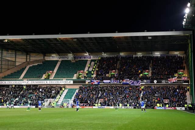 Rangers were given less than 2000 tickets in the South Stand when they travelled to Hibs in December. Pic: SNS