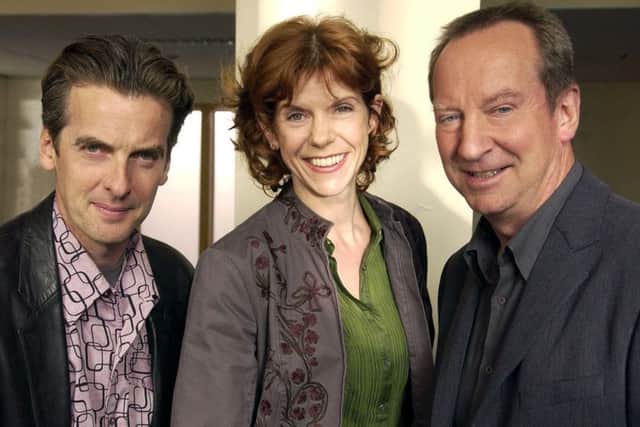 Peter Capaldi , Siobhan Redmond and Bill Paterson on the set of Sea of Souls, the BBC in paranormal drama in which Paterson starred from 2004-7
