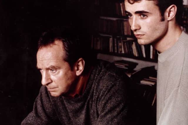With Joe McFadden in the TV adaptation of Iain Banks' The Crow Road in 1996