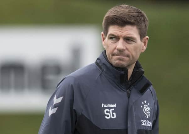 Rangers manager Steven Gerrard at a training session. Picture: Craig Foy/SNS