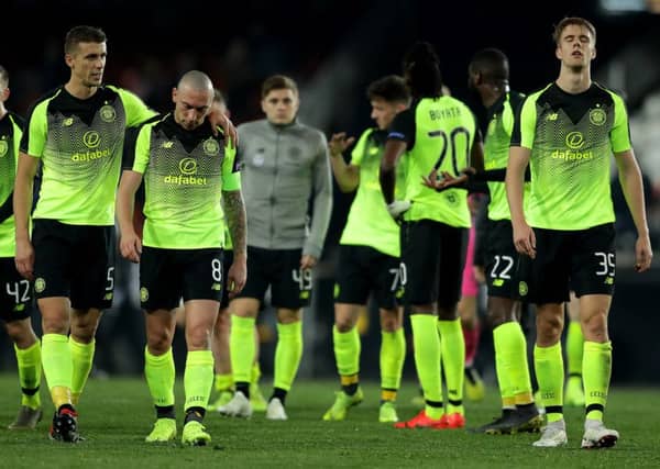 Celtic players were left disappointed. Picture: Richard Heathcote/Getty