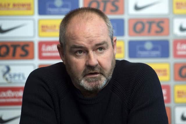 Steve Clarke addressed the media this morning. Picture: SNS Group