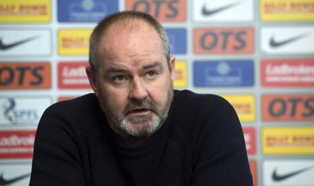 Steve Clarke addressed the media this morning. Picture: SNS Group