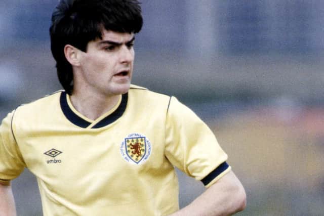 Steve Clarke in action for Scotland U21s in 1985. Picture: SNS
