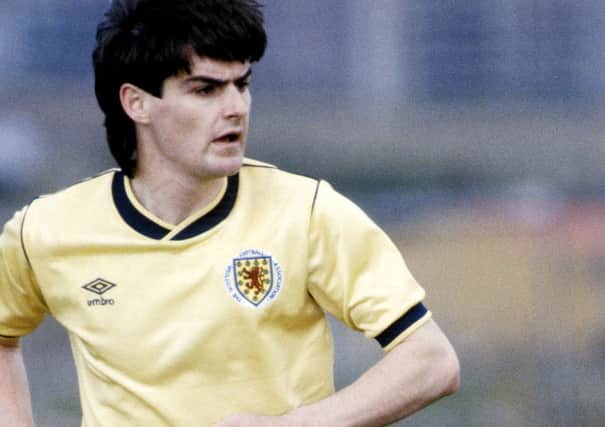 Steve Clarke in action for Scotland U21s in 1985. Picture: SNS